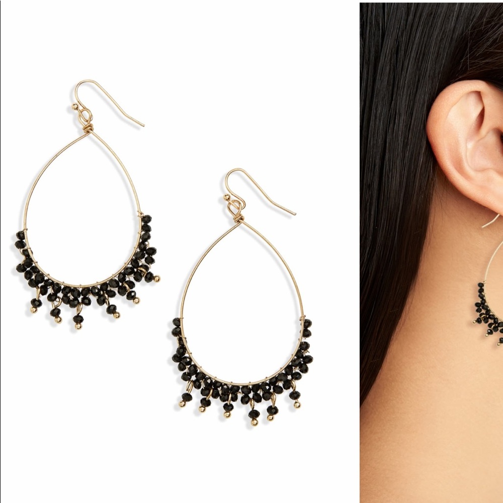 Black Drop Earrings